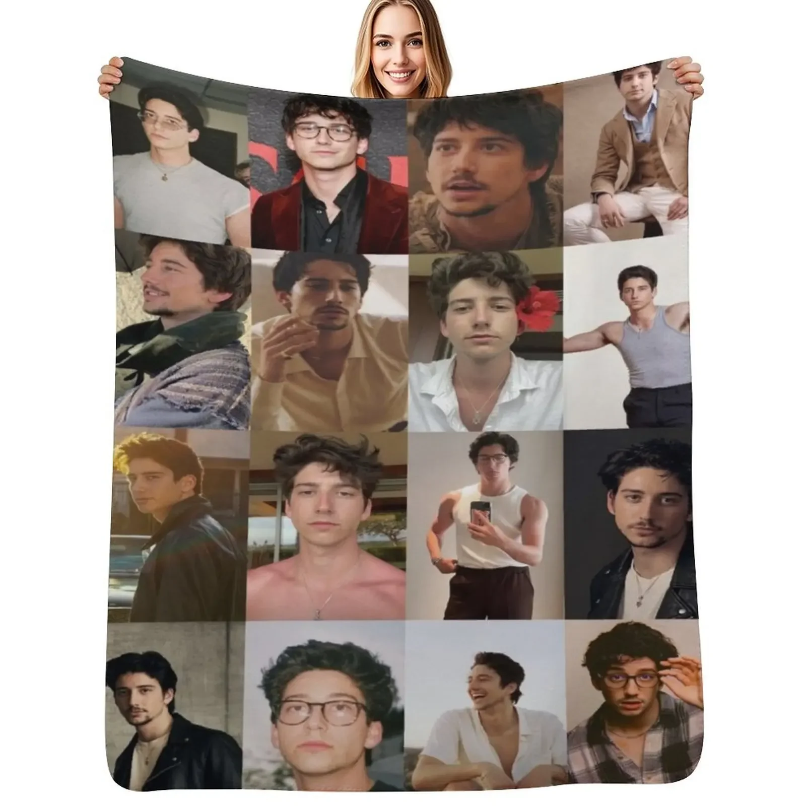 

Milo Manheim Throw Blanket Warm Sofa Throw Cute Plaid Blanket