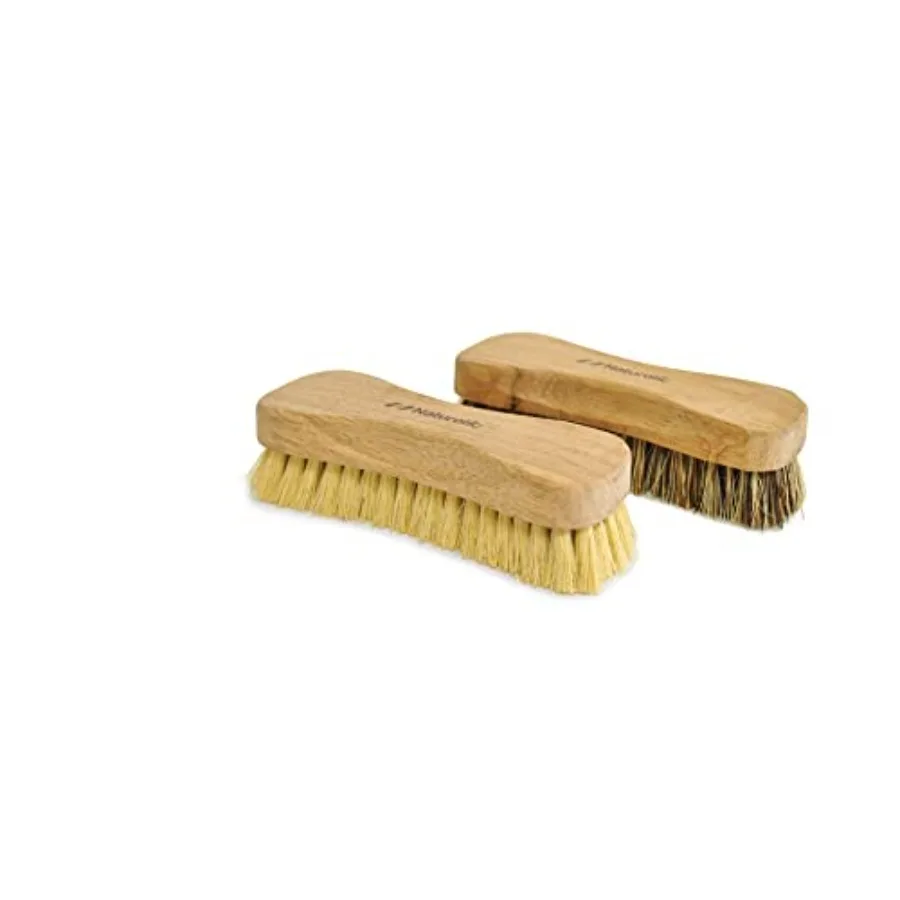 

All-Natural Wooden Scrub Brush Set Wooden Handle Tampico and Palmyra bristles Eco Friendly Cleaning Products Pack of 2