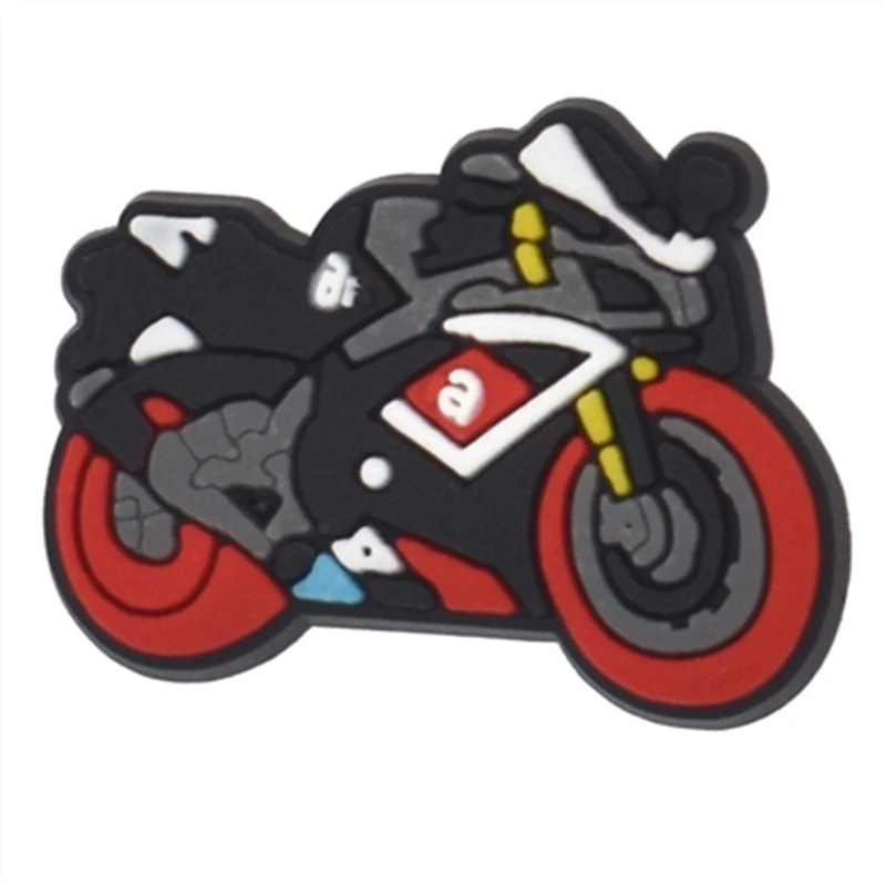 Racing Motor Shoe Charms for Crocs Accessories Kids Clogs Pins Boy Badges Men Jeans Women Decorations Buckle Shoes Accessories