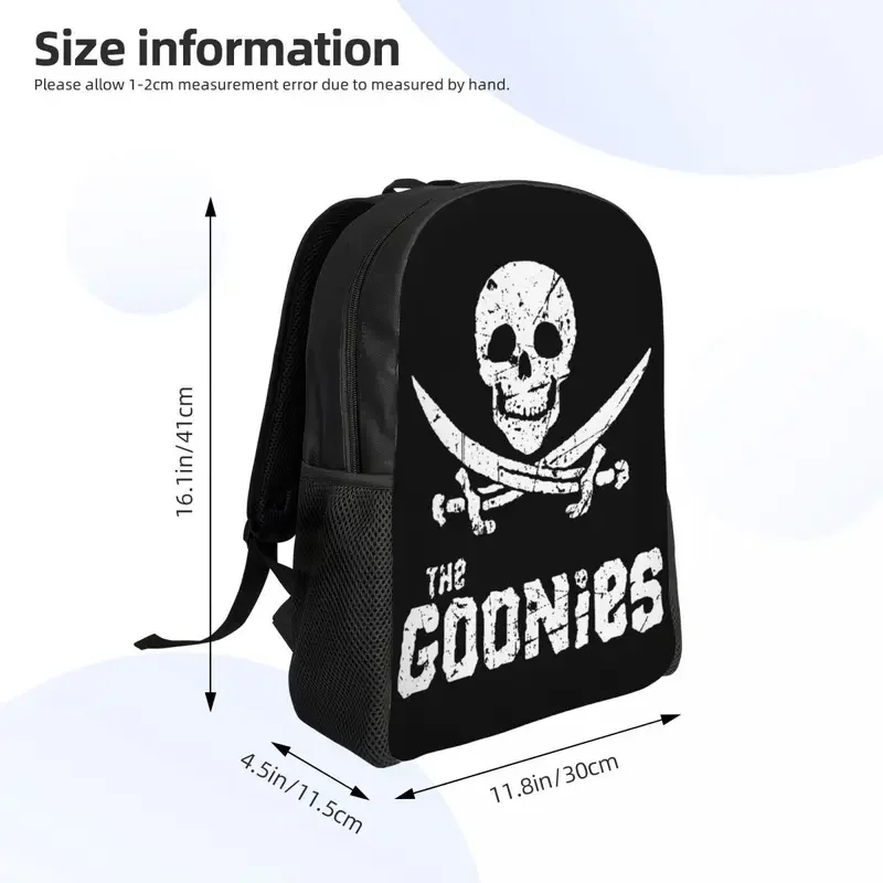 Custom 3D Print The Goonies angustiado arte mochila, filme, filme, escola, faculdade, sacos de viagem, mulheres, homens, Bookbag, cabe 15 "Laptop