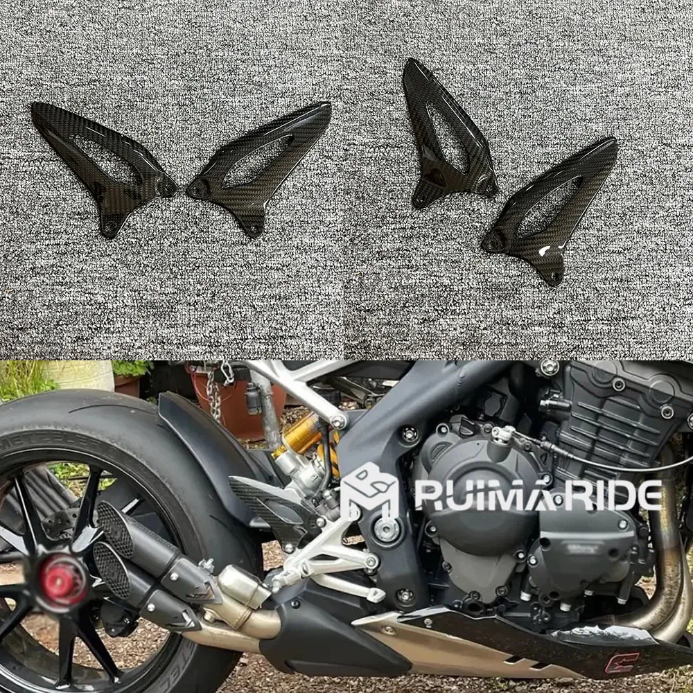 

1200RR защитные пластины для пяток из углеродного волокна, подставки для ног для Triumph Speed Triple 1200RS и 1200RR 2022-2024
