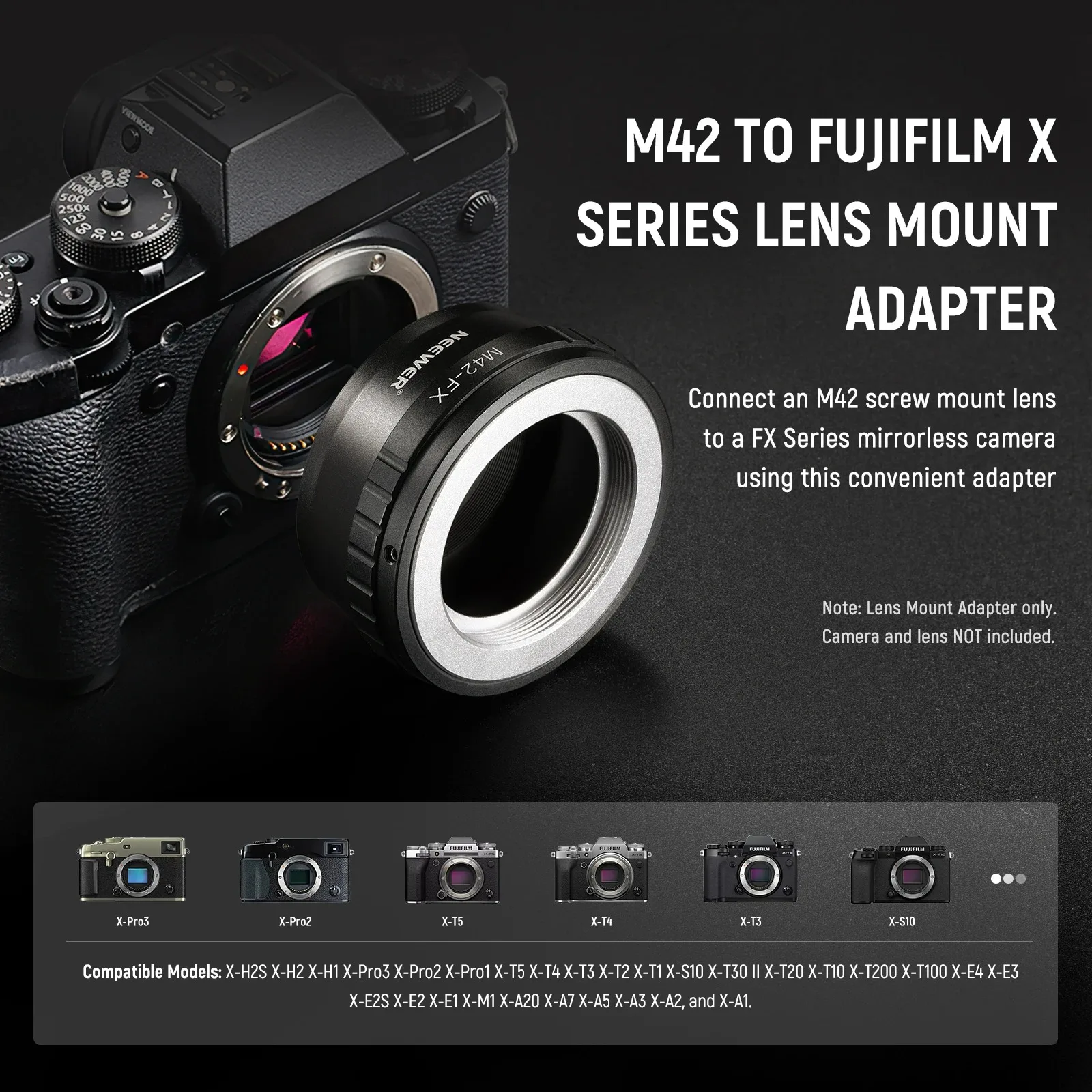 M42 to Fuji X Lens Mount Adapt - Fujifilm Camera X-T5 recension och pris
