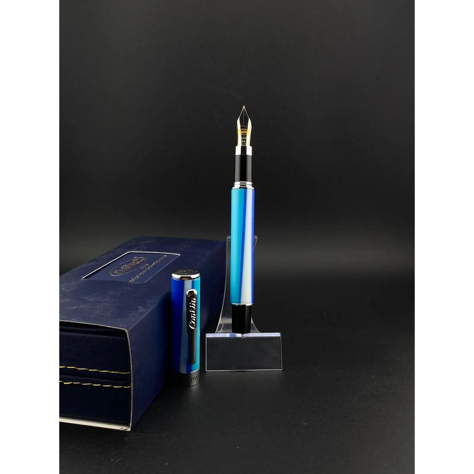 Pluma Conklin Stylograph With Matte Finish Artic Blue