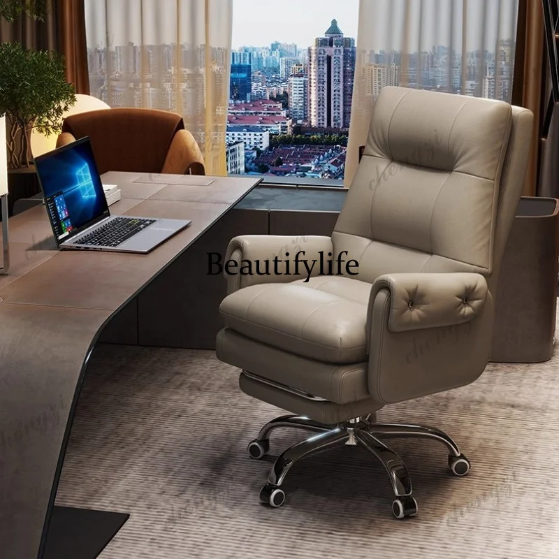 Light luxury boss chair comfortable sedentary lifting rotating backrest office chair gaming chairs gamer Computer Furniture K182