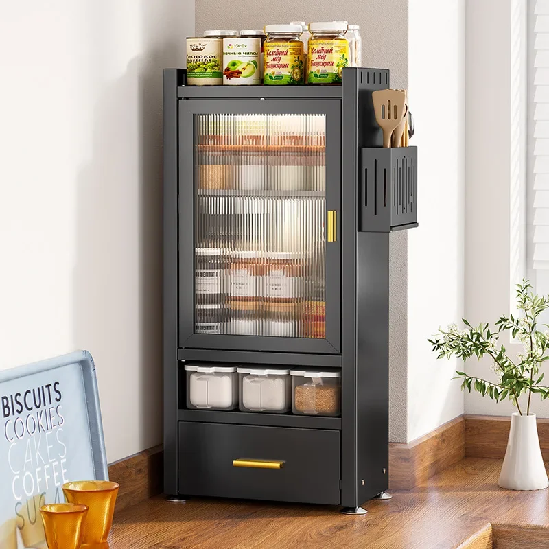 Condiment rack, countertop seasoning tank, kitchen, household high-end locker, oil, salt and sauce integrated storage cabinet