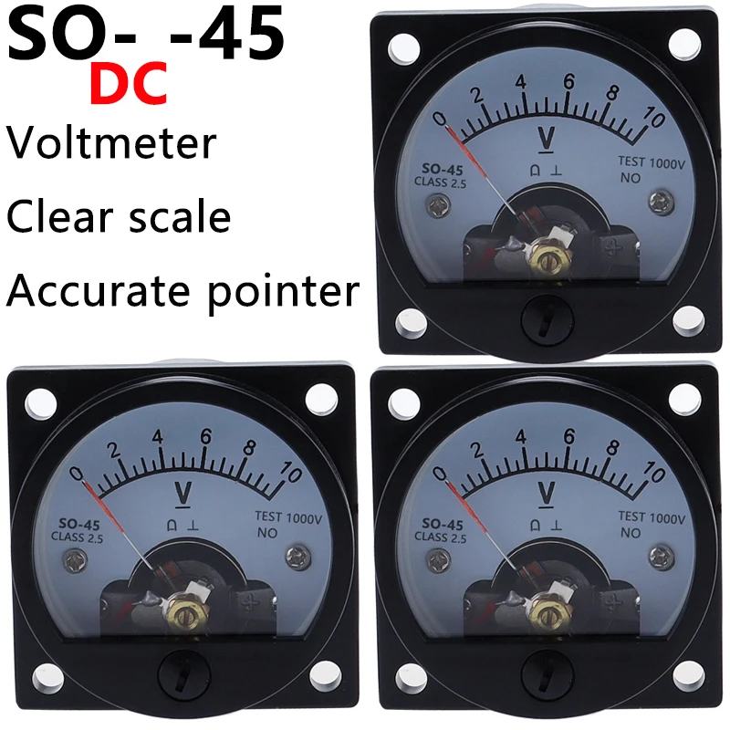 Voltímetro Analógico dc Voltage Panel Meter So45
