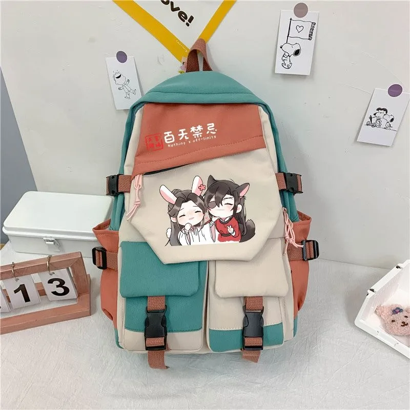 

Небесные чиновники благословения Tian guan ci fu, школьные ранцы для детей и подростков, большие вместительные рюкзаки Mochilas в стиле аниме для девочек и мальчиков