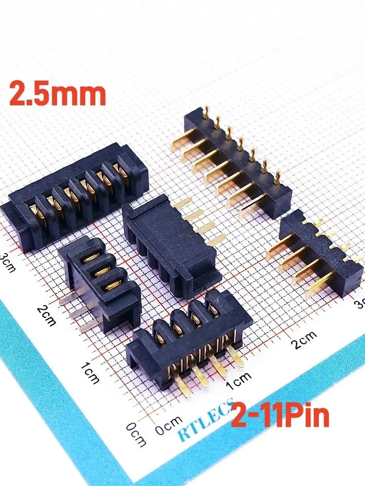 5 par Skok 2,5 mm 2 3 4 5 6 7 8 9 10 11 Pozycje Żeńskie Gniazdo Ostrza Męskie Złącze Akumulatora Kąt Prosty — zdjęcie 2