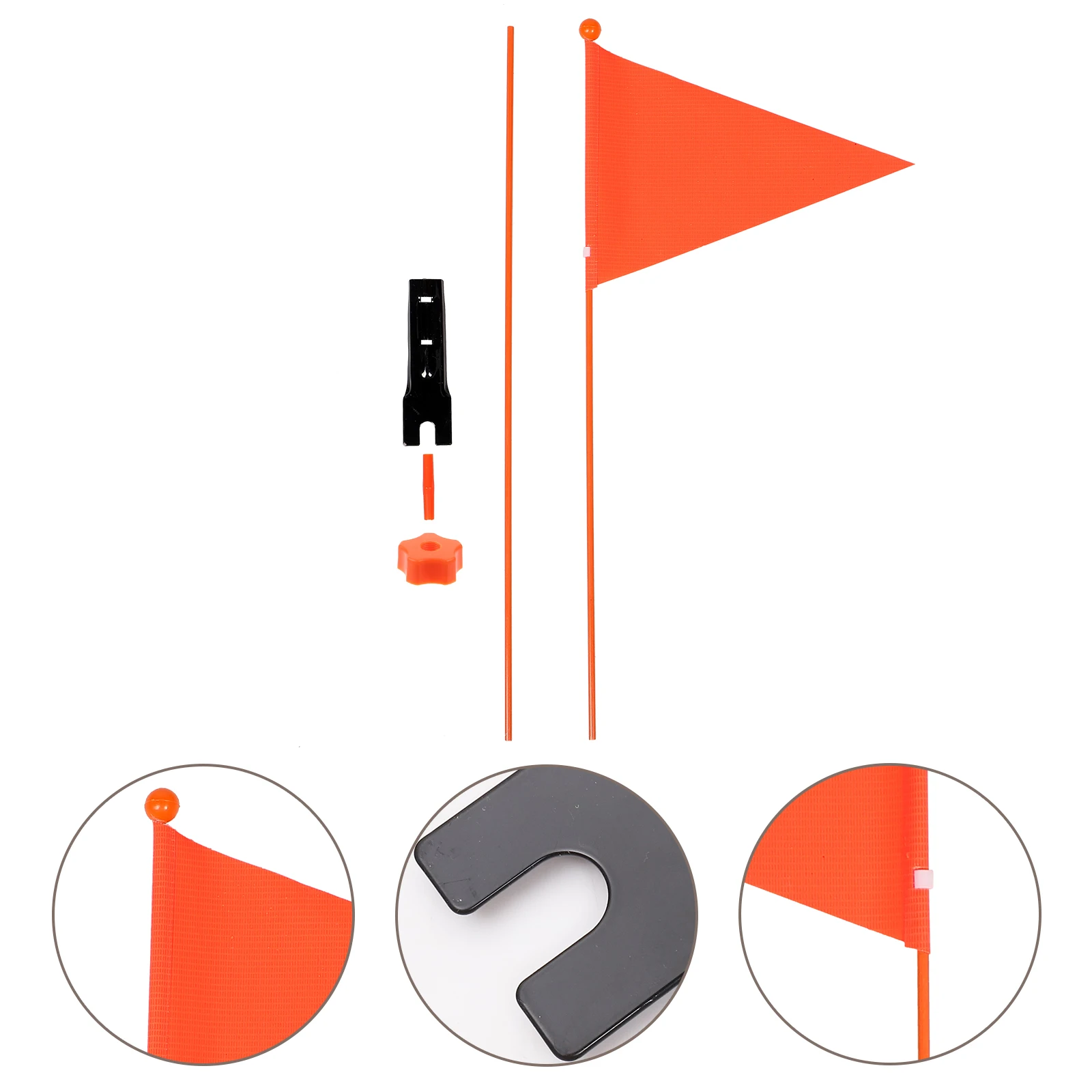 

2 Sets Bicycle Safety Flags Kids Durable Fiber Windproof Bike Accessories Outdoor Sturdy Rear Stem Handlebar Scooter Tricycle