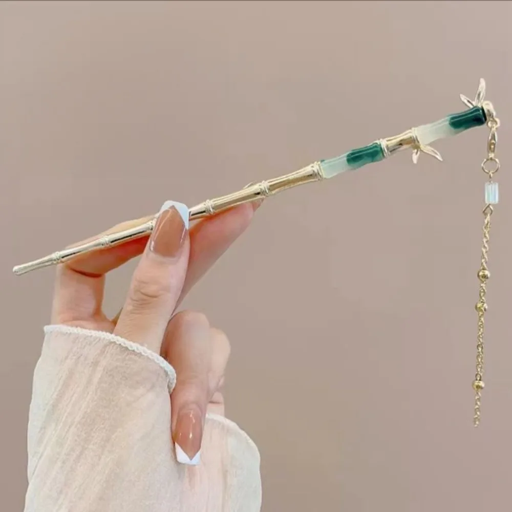 1/6pcs Elegant Chinese Style Tassel Hair Stick Traditional Floral Design Hairstyle Accessory Women Jewelry Hair pin Hairneedle view 3