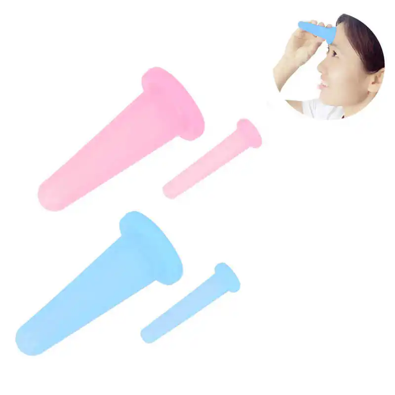 2 PCS Face Cupping Set Mini Silicone Soft Portable Vacuum Suction Massage Cups for Adults Home Use Face Cleaning Tools