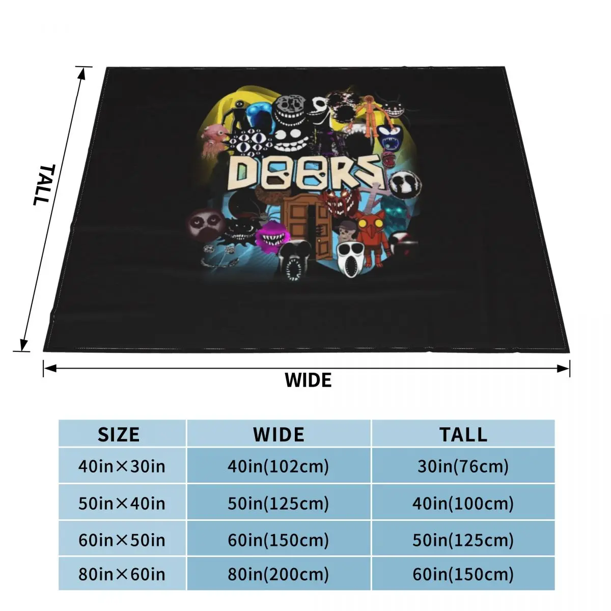 Doors All the Entities New Doors Game Update Throw Blanket Decoratives Large Sofa Quilt Thermal Blankets