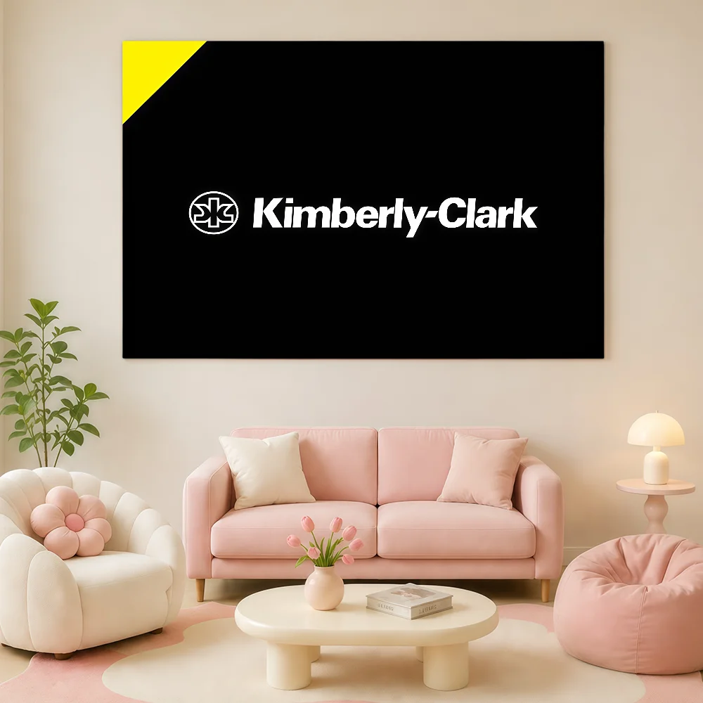 fashion K-kimberly C-clark logo flag Decorative Banners Suitable For Outdoor Family Parties And Garden Walls Gift