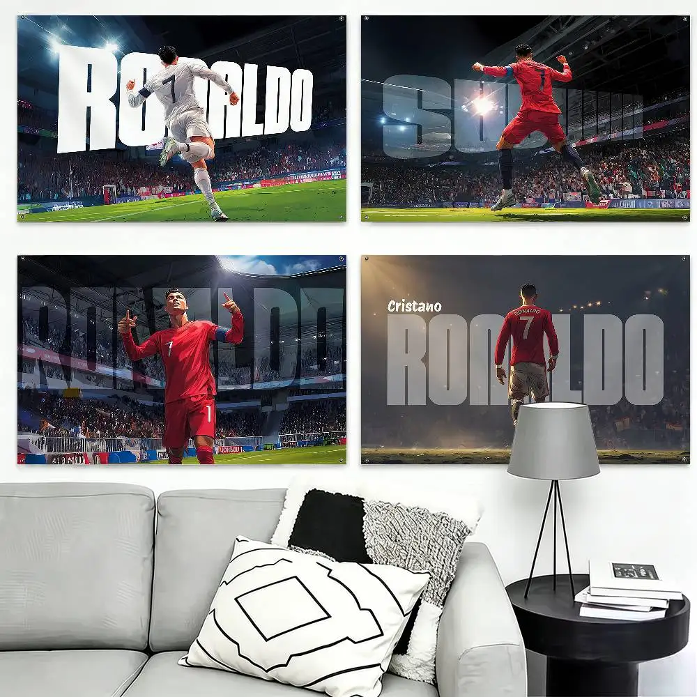 Portugal Super Football Star C-CR7 Funny Flags for Bedrooms Home Decor Items Outdoor Decors Garage Decoration Flaga