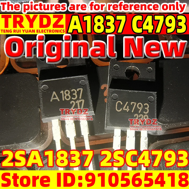 10-1 pairs Original New A1837 C4793 2SA1837 2SC4793 TO-220F Audio pairing transistor