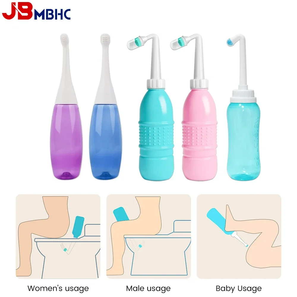 400-500ML Portable Travel Hand Held Bidet Sprayer Personal Cleaner Hygiene Bottle Spray Washing Baby Butt Flushing Device