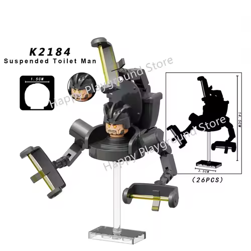 New KDL SWAT Skibidi Toilet Man Figures Anime Block Toys TvMan Titan Cameraman Speakerman Bricks Model Toy Birthday Gift - Image 80