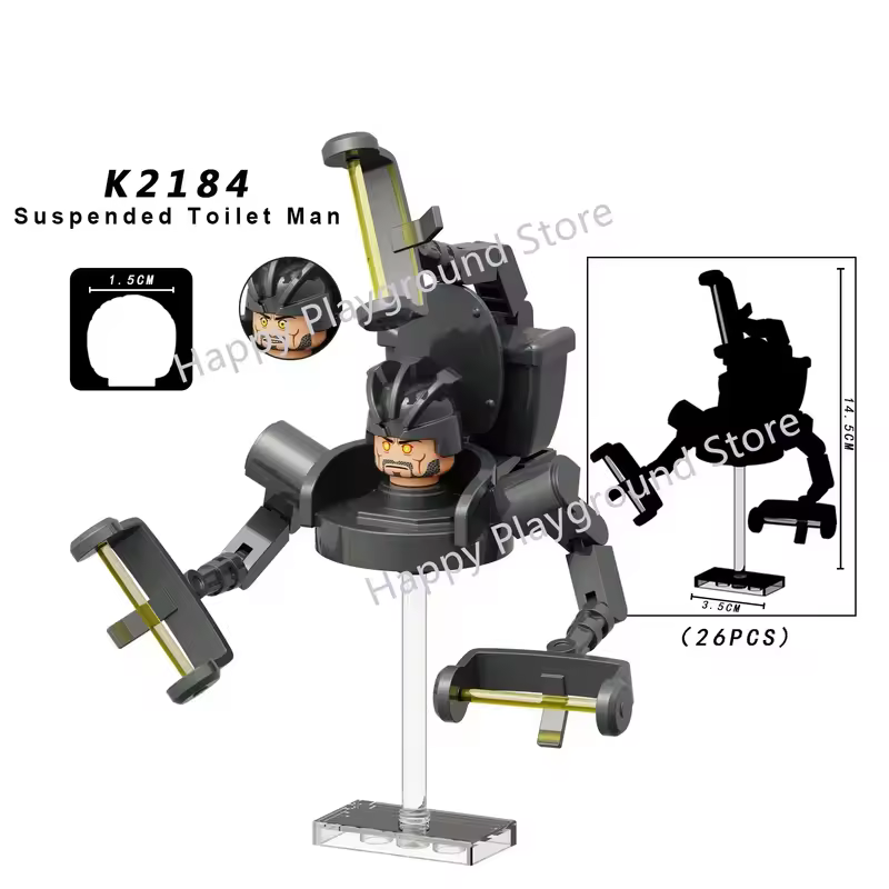 New KDL SWAT Skibidi Toilet Man Figures Anime Block Toys TvMan Titan Cameraman Speakerman Bricks Model Toy Birthday Gift - Image 80