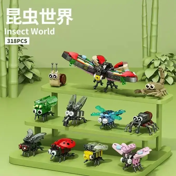 

Insect Animals Figures Set Mini Building Blocks Toy Assembly 3d Constructor Micro Bricks Toy For Kids Boys 9 to 12 Year Old Gift