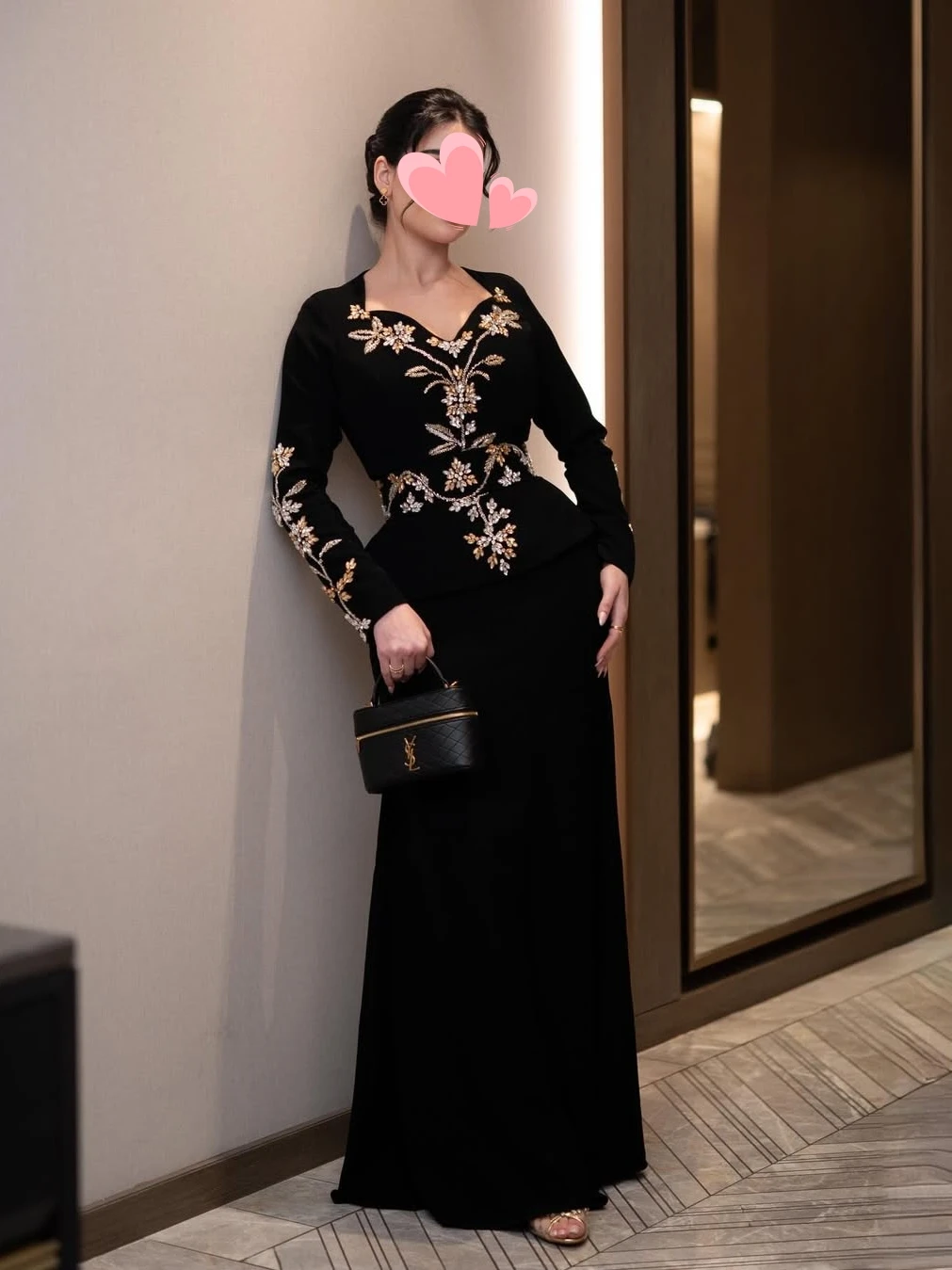 

Oisslec Prom Dress Elegant Vintage Sexy Black Crystal Beads New Customized Formal Occasion Prom Dress Evening Party Gowns