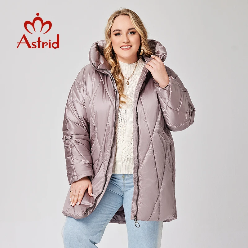 Aster D-chaqueta de invierno para mujer, Abrigo acolchado cálido con capucha y cremallera, Parka gruesa a la moda, prendas de vestir, W002, 2022