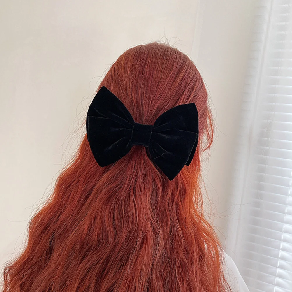 

2 Pcs Knot Vintage Hairpin Clips Big Bowknot Women Fabric Bows for Girls Women's