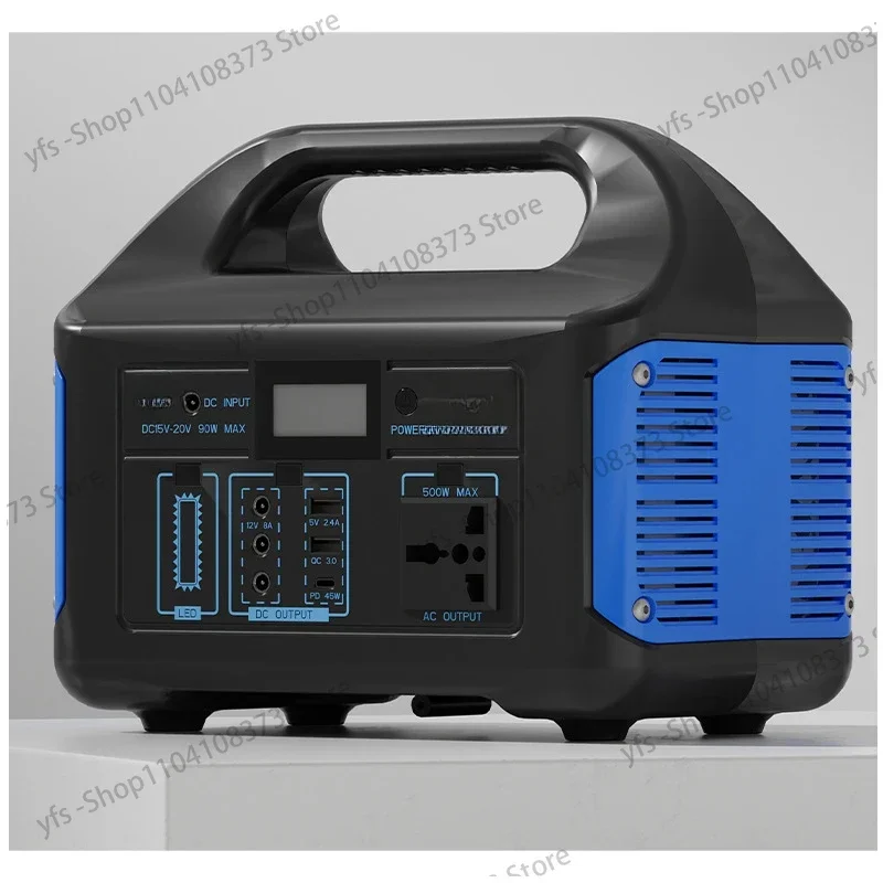 Outdoor emergency energy storage power supply, household mobile solar backup,portable self-driving camping storage power station