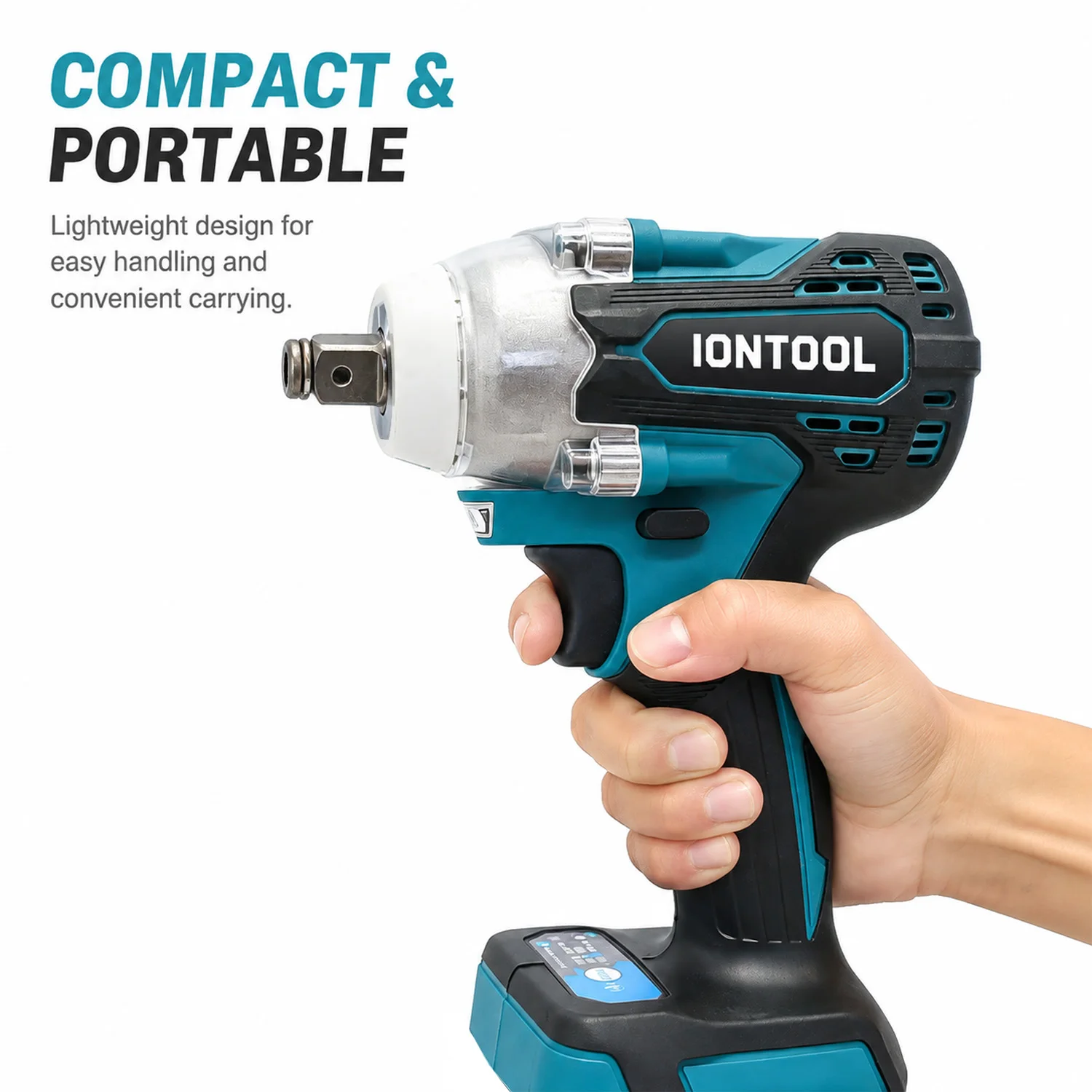 IONTOOL Take the Work Out of Suspension Repair 380N.m 1/2 Inch Cordless Impact Wrench 3500RPM 2800IPM for Home Use Tool Only