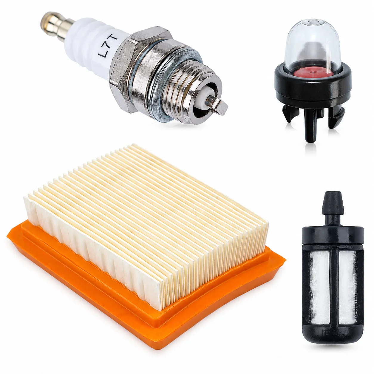 Fuel Filter Primer Bulb Kit 188-512-1 530047721 BPMR7A Spark Plug For Stihl FS120 FS200 FS250 FS300 FS350 FS400 FS450