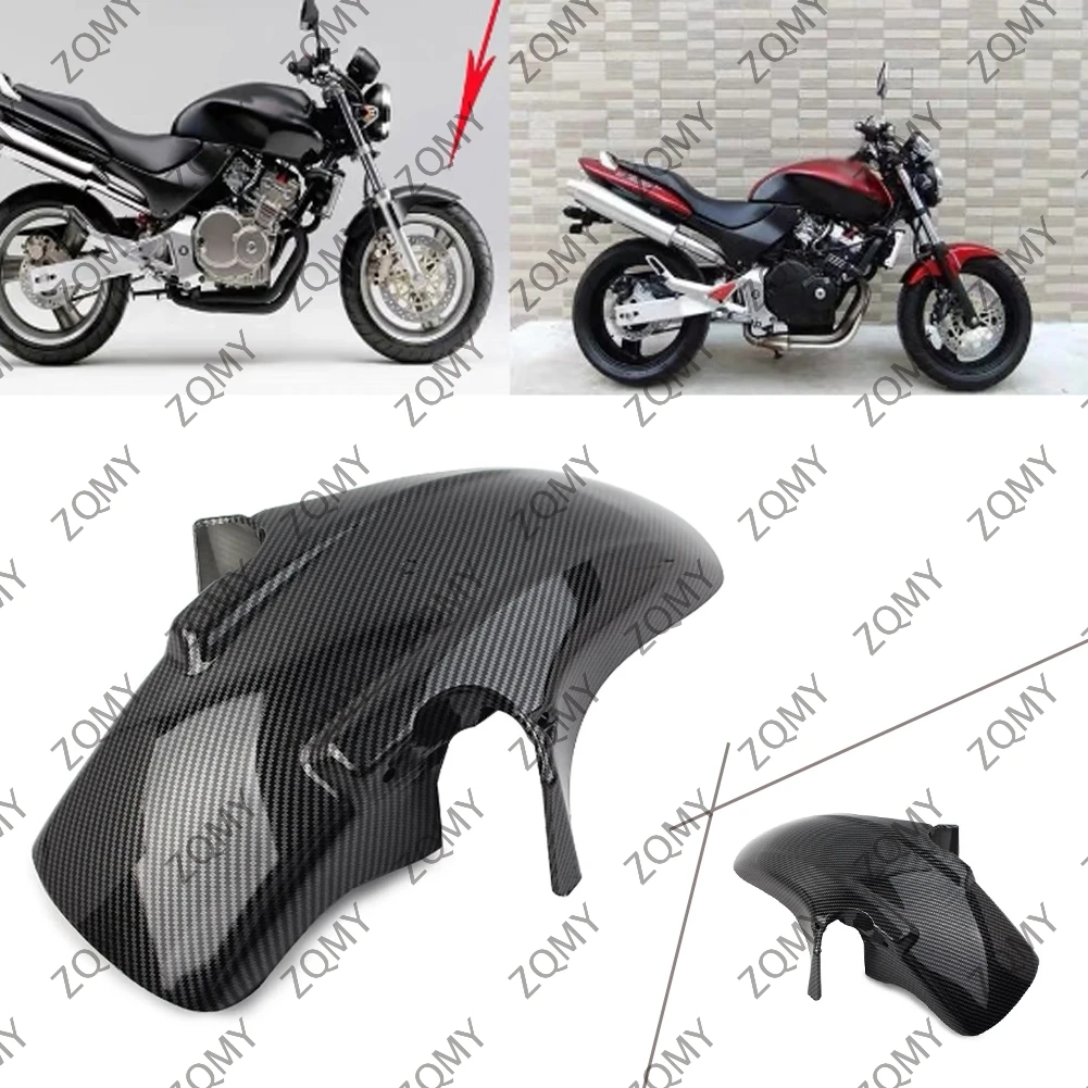 Carbon Fiber Color Motorcycle Front Fender Mudguard Cover Protector For HONDA CB250F CB600F CB900F CB1300 1992-2012 ABS Plastic