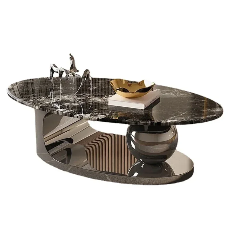 

Slab Rock Small Coffee Table Living Room Luxury Black Modern Coffee Table Nordic Stone Mesas De Centro Para Sala Home Furniture