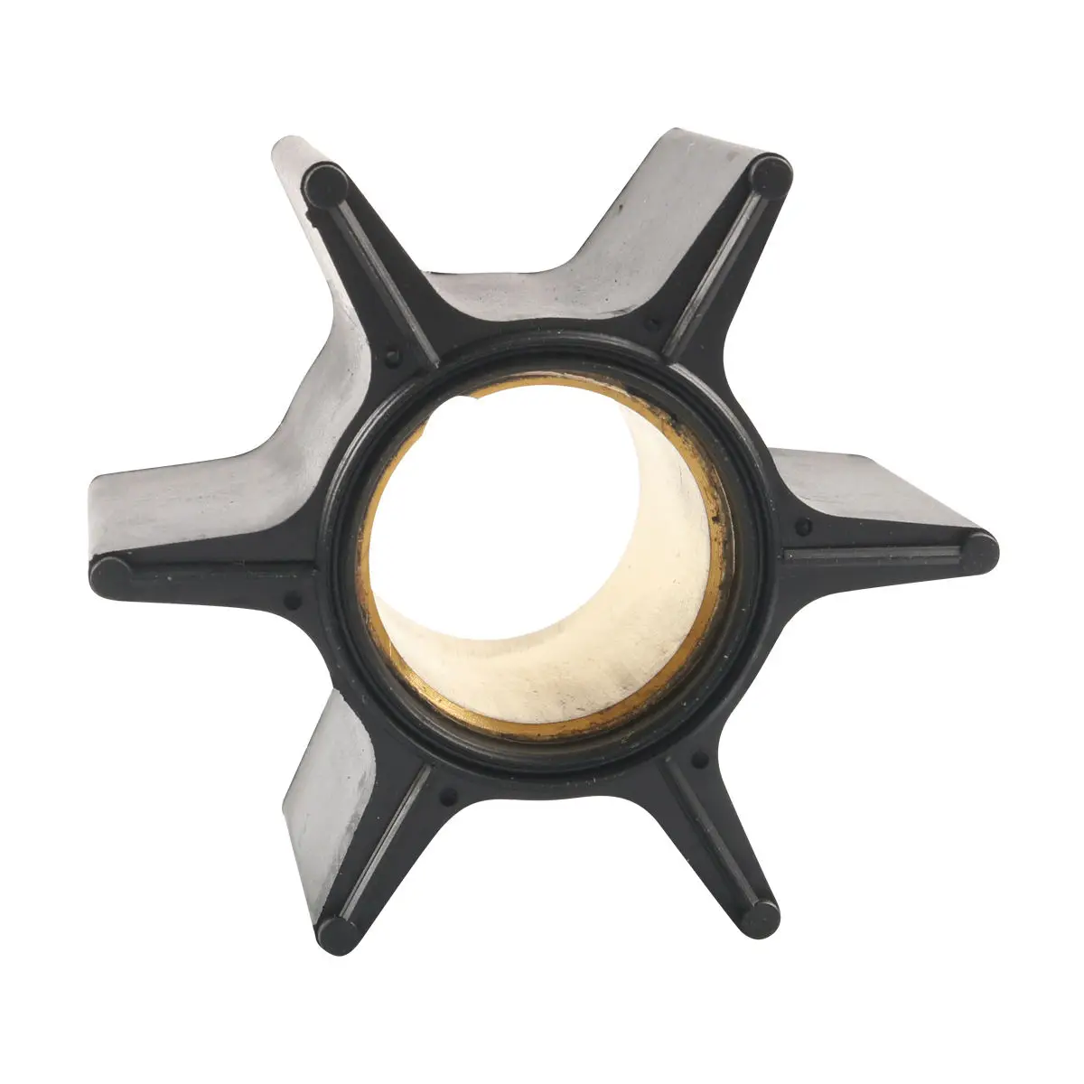 Sewage Pump Impeller Replacement Rubber Impeller with Brass Insert for Submersible Sewage Water Pump