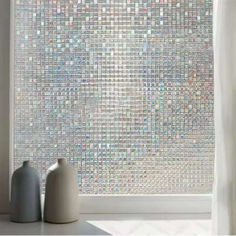 Heat Insulating Static Cling Window Film, Light Translucent Non-See-Through Privacy Window Film, Anti-Peep Decorative Glass Wind