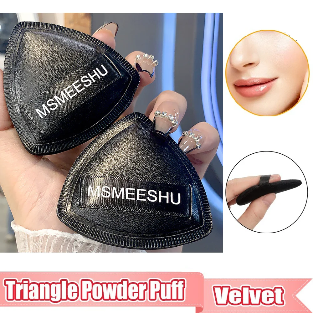 Triangle Powder Puff Sponge for Face Make Up Eyes Contouring Shadow Cosmetic Washable Mini Velvet Foundation Puff Soft Makeup ﻿