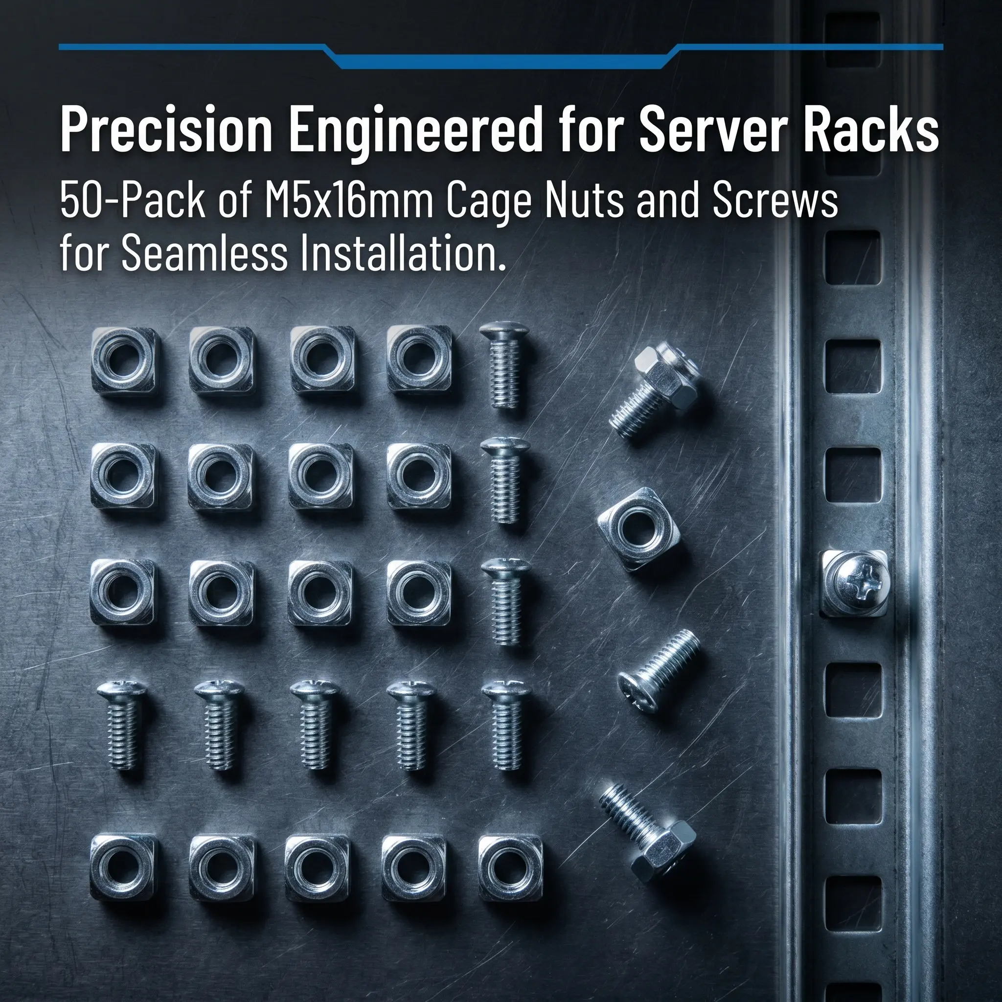 50 jeux d'écrous de cage M5x16 - Server Rack Shelf avis et prix