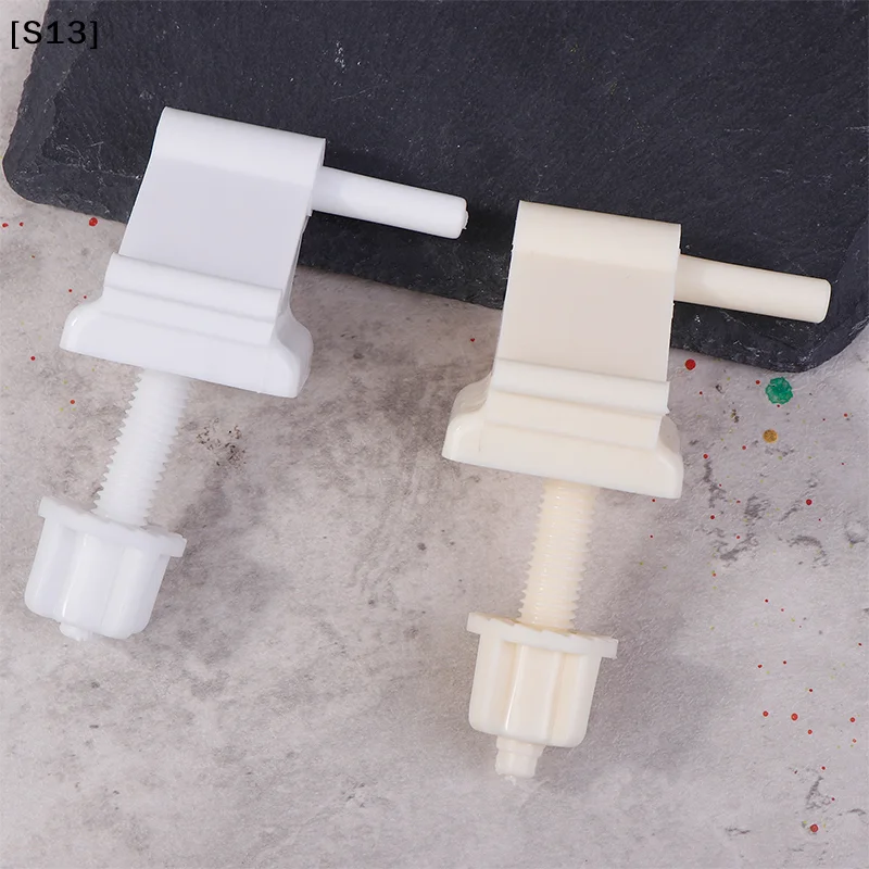 Toilet Seat Hinge Replacement Kit, Plastic Toilet Lid Fixing Screws Nuts Accessories for Most Toilets
