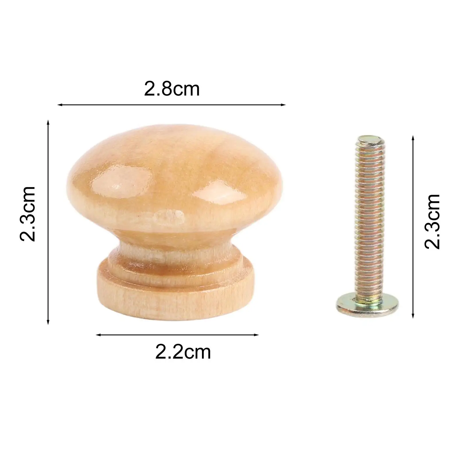 Solid Wood Mushroom Shaped Round Knob for Cabinet Doors Dresser Drawers Nightstands China Cabinets Bathroom Storage Units