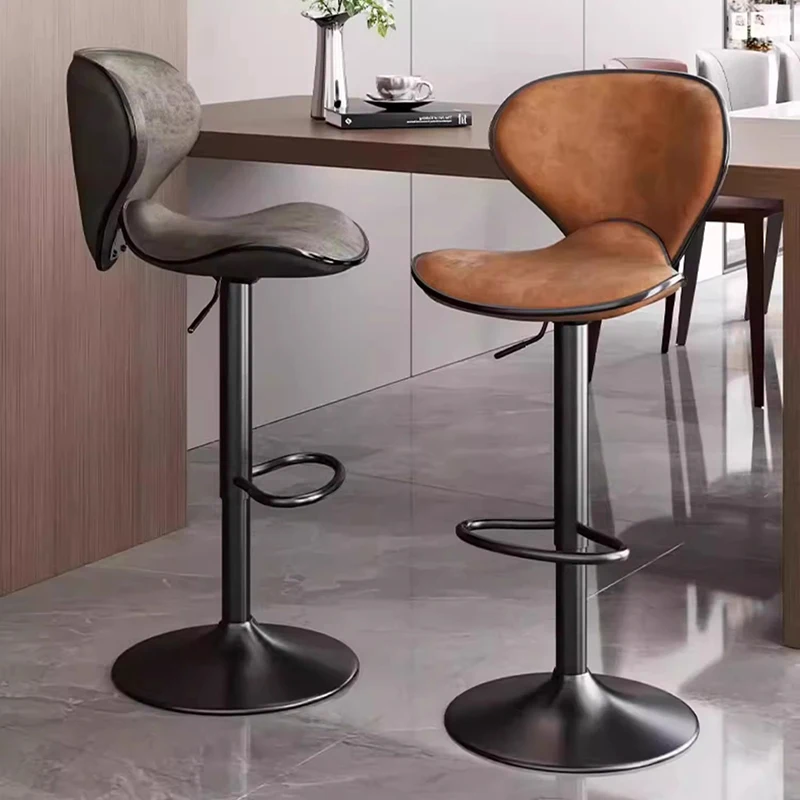 

Bedroom Luxury Bar Chairs Nordic Minimalist Adjustable Aesthetic Bar Stools Relaxing High Sillas Para Comedor Trendy Furniture