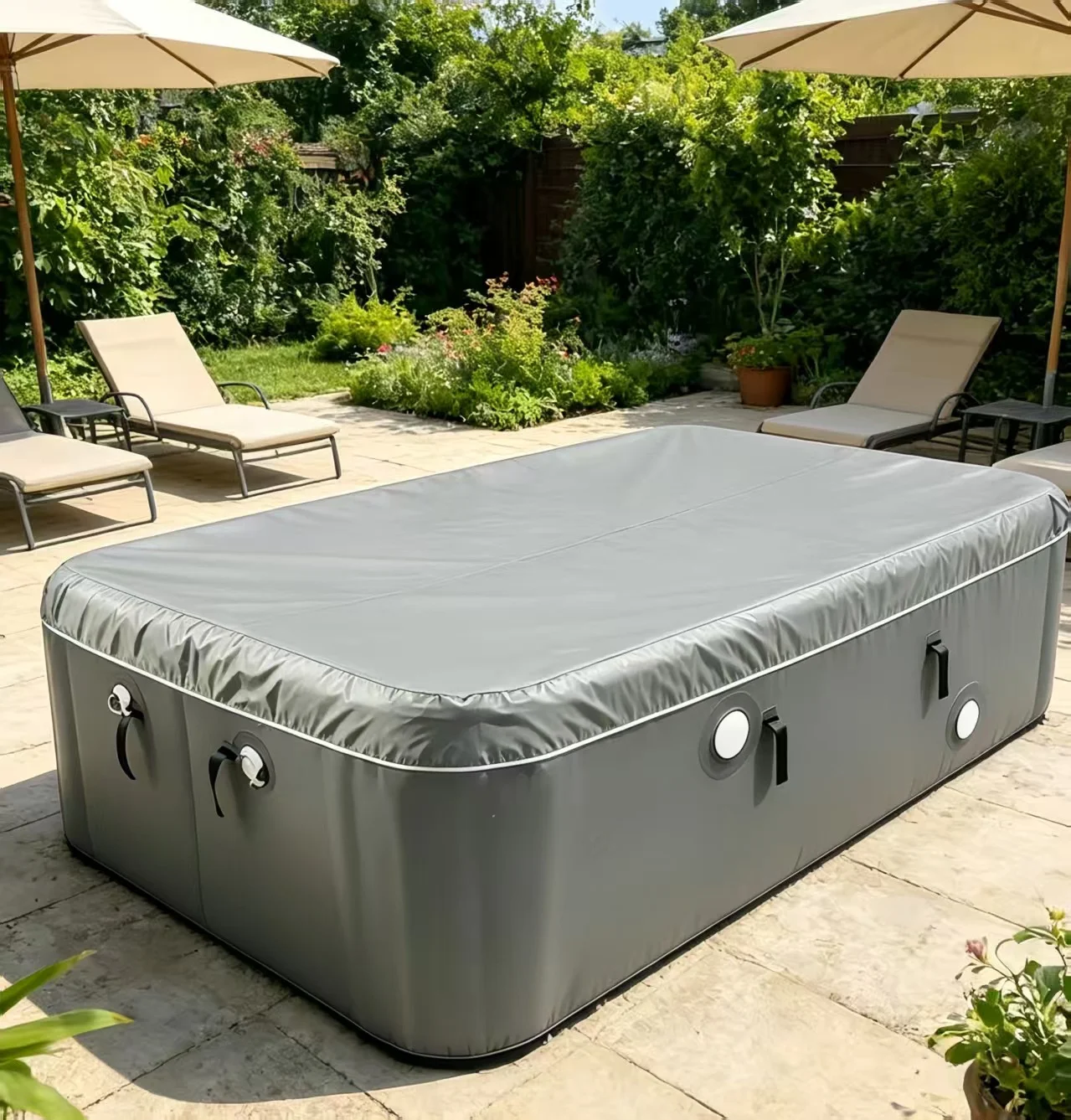 PROELIFE Custom-made Rectangular Inflatable Drop Stitch PVC Pool 10cm-40cm Thickness Brushed Finish Home/outdoor Use Electric