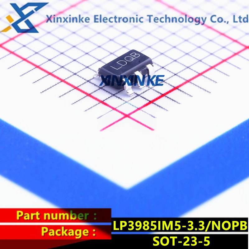 

LP3985IM5-3.3/NOPB SOT-23-5 Mark:LDQB LDO Voltage Regulators 150Ma Low Noise CMOS LDO Power Management ICs Brand New Original