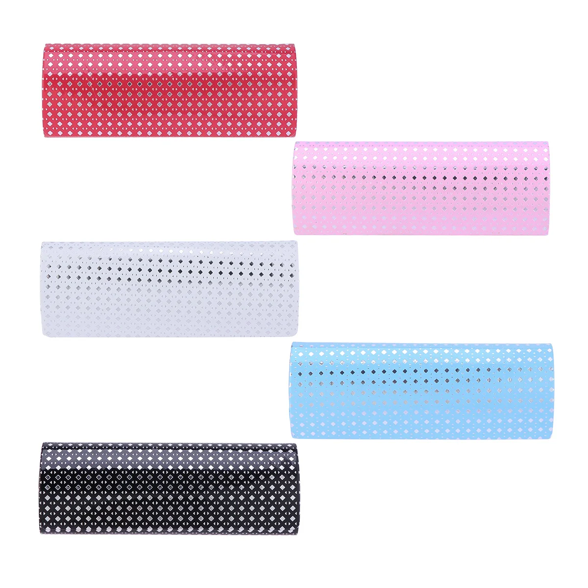 

Eyeglasses Case Rhombus Design Glasses Box Protective Eyewear Storage Durable Compact For Travel Gift Red Color