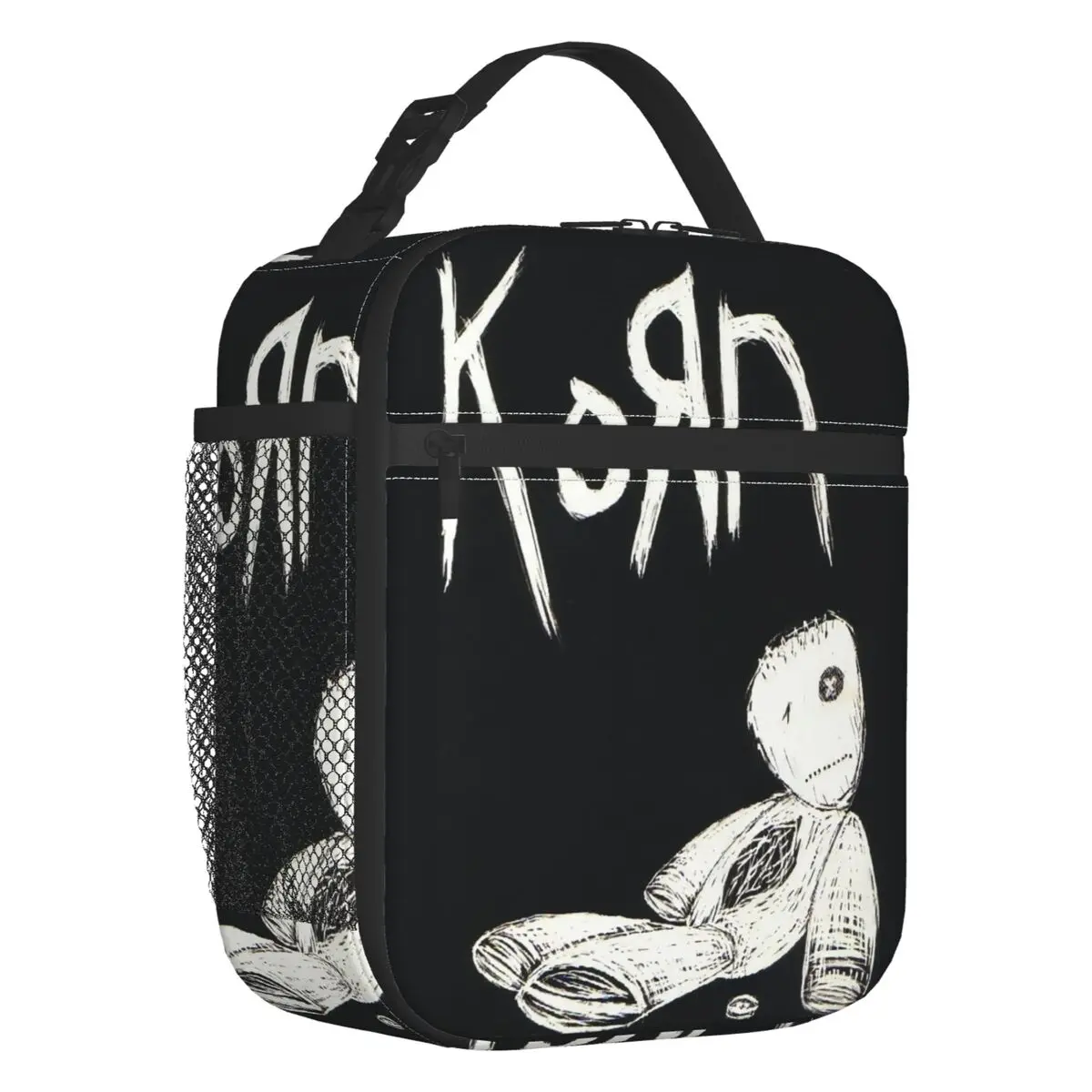 

Custom Korns Rock Roll Insulated Lunch Bag for Outdoor Picnic Heavy Metal Music Resuable Cooler Thermal Lunch Box Women Kids