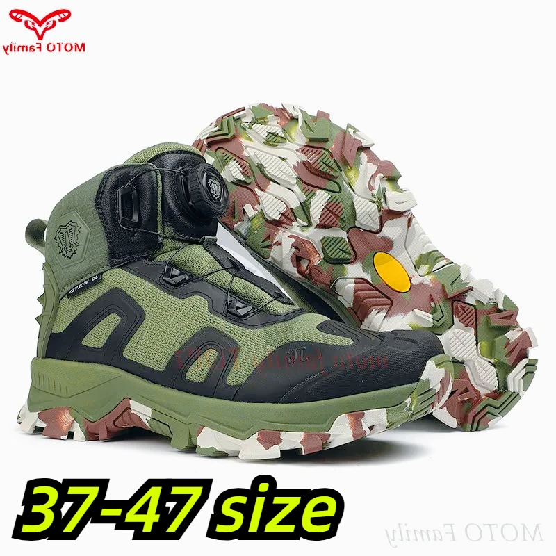 New windproof motorcycle shoes riding shoes off-road wear-resistant non-slip riding boots track racing rally locomotive shoes