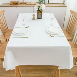 Custom white tablecloth home dinner party oversized table cover wedding banquet outdoor party cover hotel decoration tablecloths