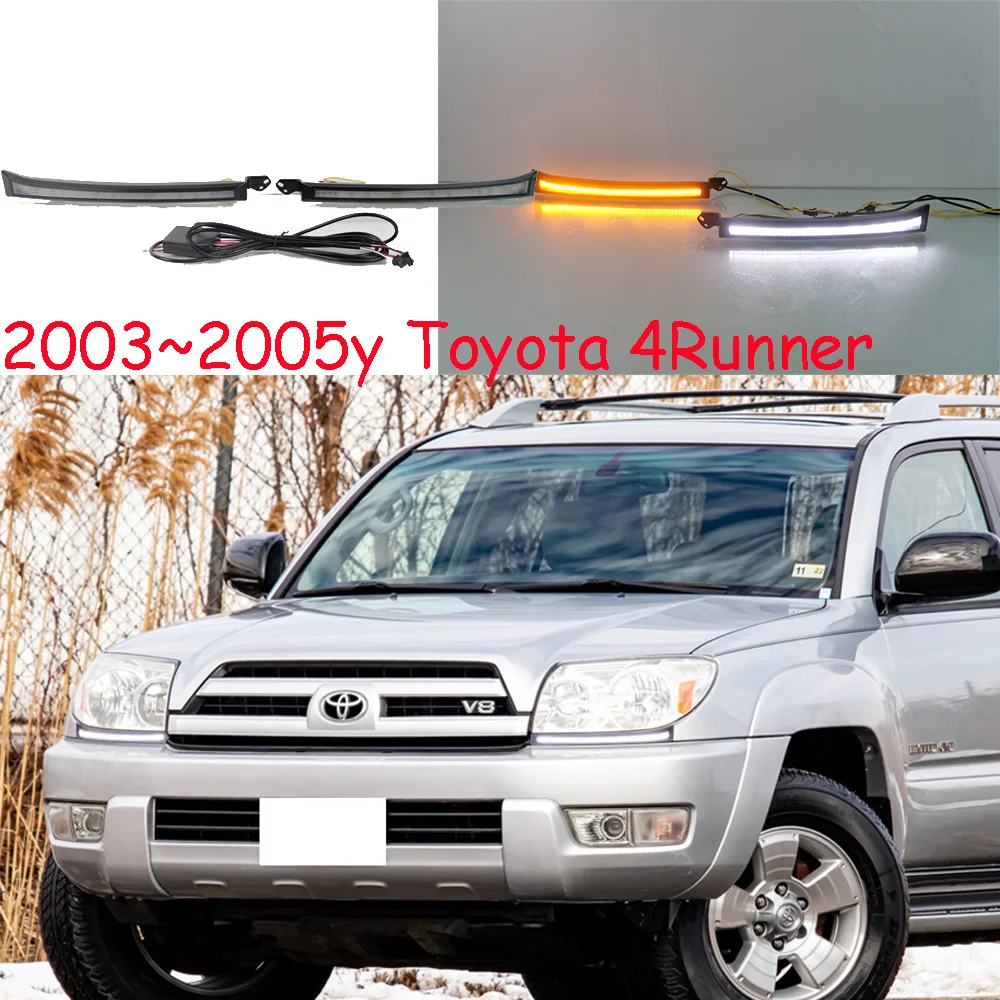 

Автомобильный бампер, фара для Toyota 4runner, дневной свет, 2003 ~ Y DRL, автомобильные аксессуары, дневной свет для Toyota 4runner, противотуманная модель