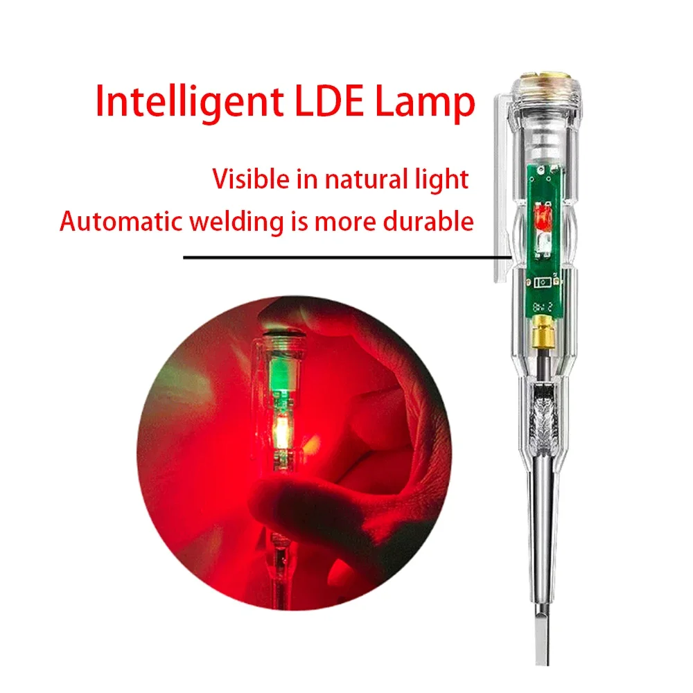 1/2/3/piezas de voltaje inteligente de la pluma del probador de con LDE de inducción, Detector de potencia pluma eléctrica destornillador indicador