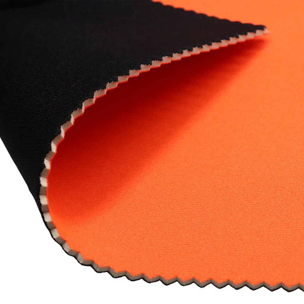 Orange Reversible Neoprene Fabric, Waterproof Jersey Clothing, Cup Lid, Laptop Case, Sewing Stretch, 2mm SRB