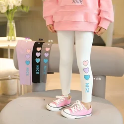 Kids Girls Solid Leggings New Arrival Children Skinny Pants Dance Clothes Cropped Trousers Gray White Pink Blue Leggings