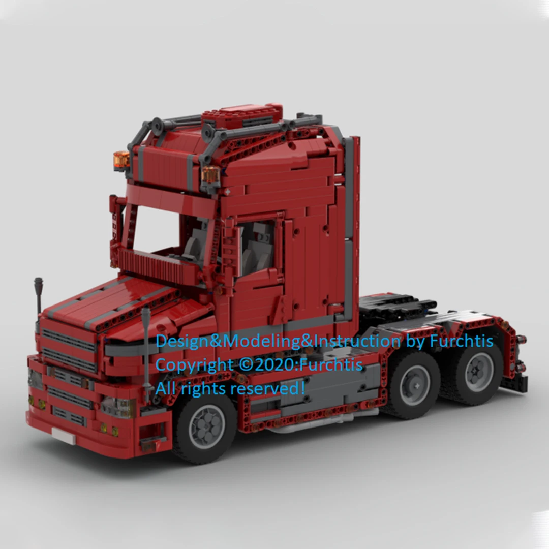 MOC-57465 Scania Truck T 580 Bouwstenen Diy 2820Pcs Technologie Assemblage Elektronische Tekeningen Kinderspeelgoed Verjaardagscadeaus