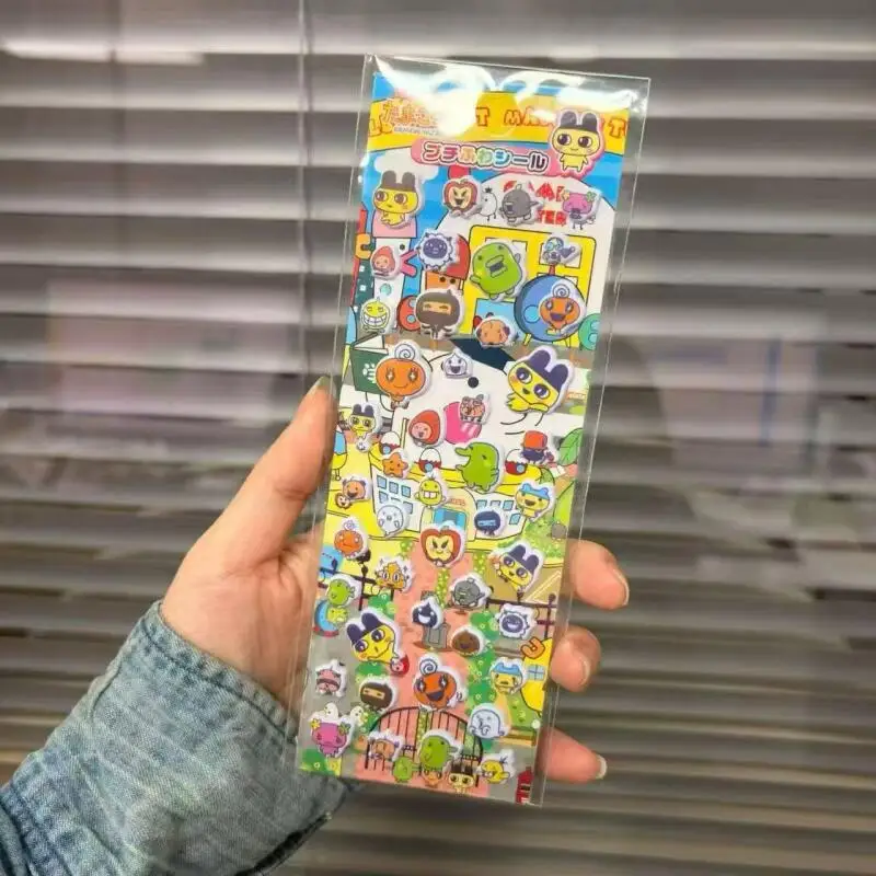

Tamagotchi Cartoon Bubble Stickers Healing Cute Handbooks Waterproof Packaging Decoration Diy Stickers Gifts for Boys and Girls